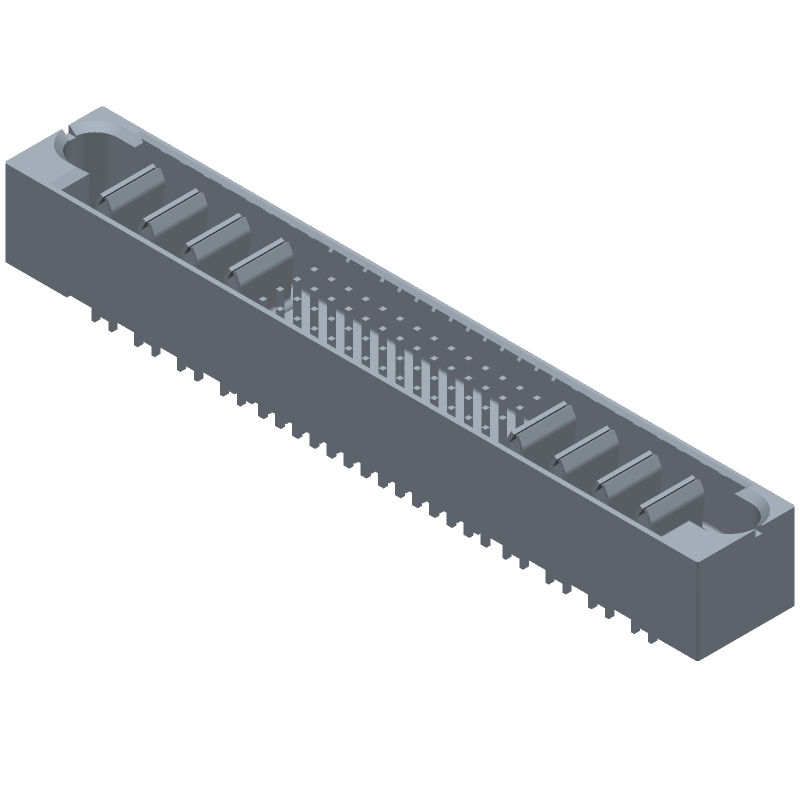 8Pwr/56Sig 64Pos Press-Fit Header Receptacle, 6.35mm Pitch