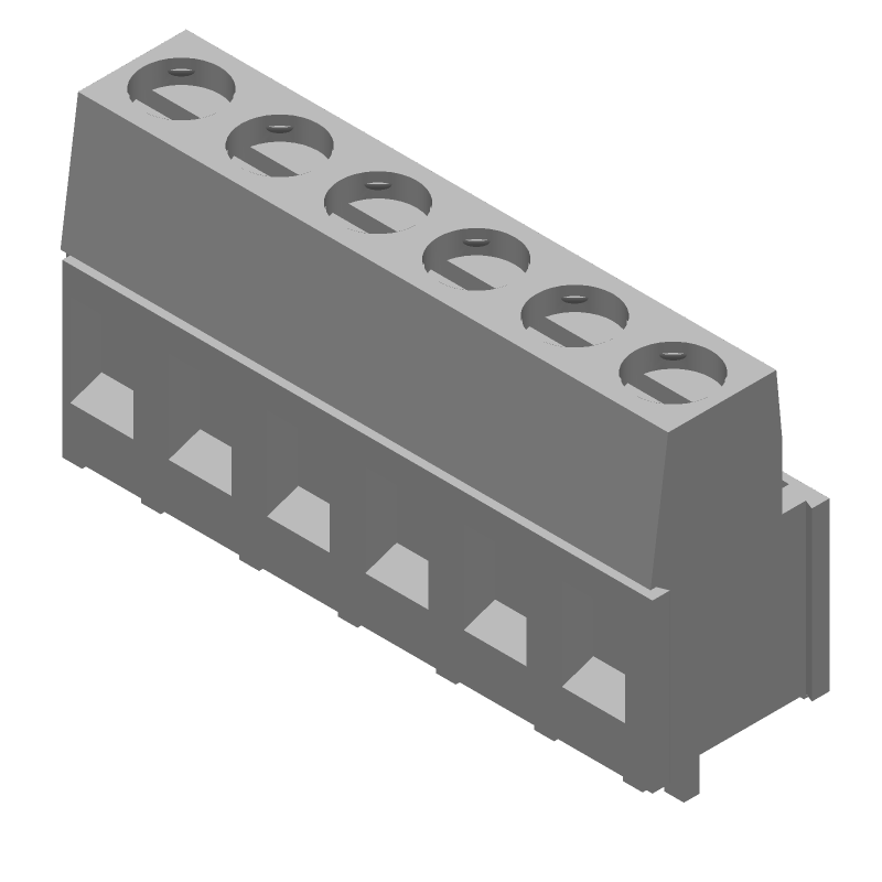 6 Pos 5mm Pitch Terminal Block, 17.5A, 300V, Solder ST