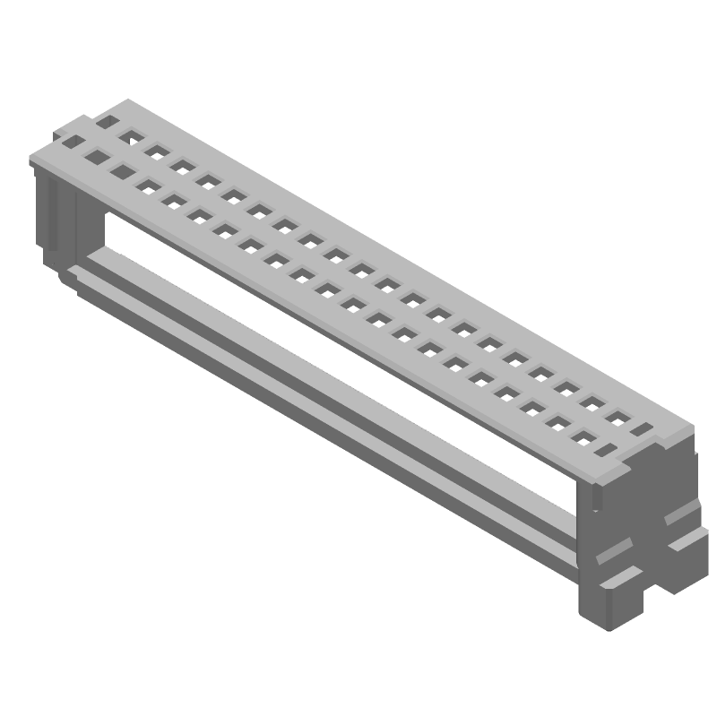 40 Pos 2 Row 1.5mm Pitch IDC Connector Holder, White, 2A, 250V