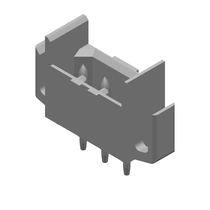 3 Pos Wire-to-Board Header, 9A, Tin, Red, Through Hole