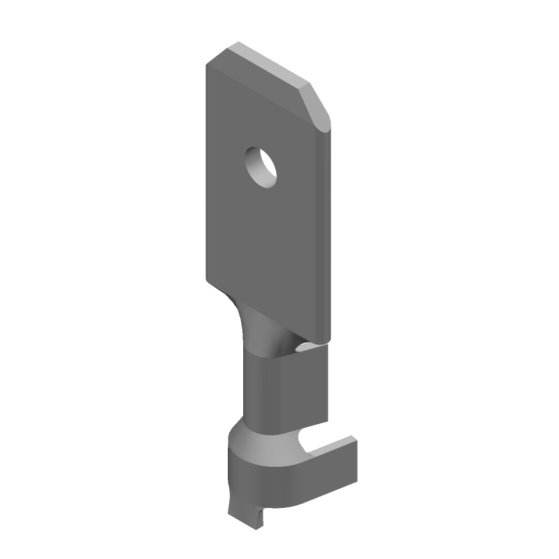 Faston Terminal, Male, 18-22AWG, 6.35mm Tab, Brass, Tin Plated