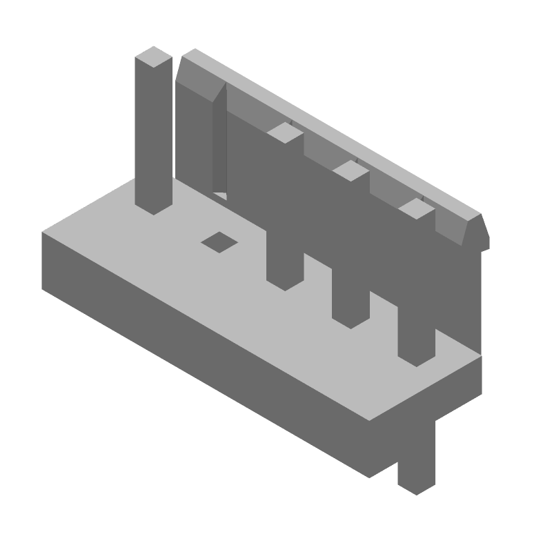 5 Pos Wire-to-Board Power Connector, 8A, 250V, Tin, Through Hole