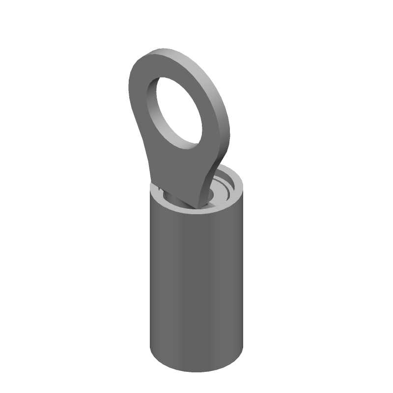 Ring Terminal, 16-22AWG, Copper, Tin, Insulated, 300V