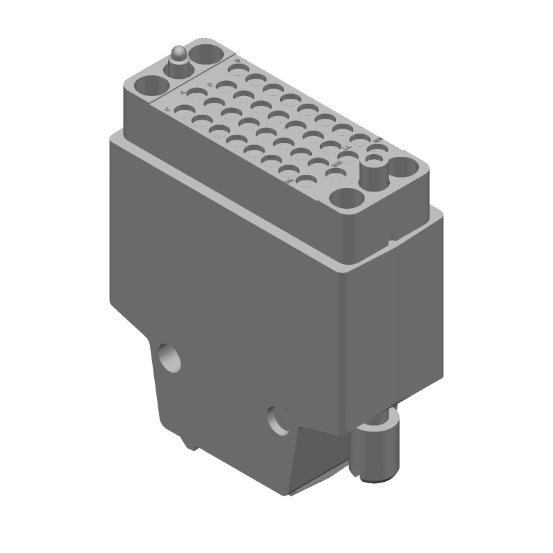 34 Pos Rectangular Connector, Socket, Straight, Shielded, Black