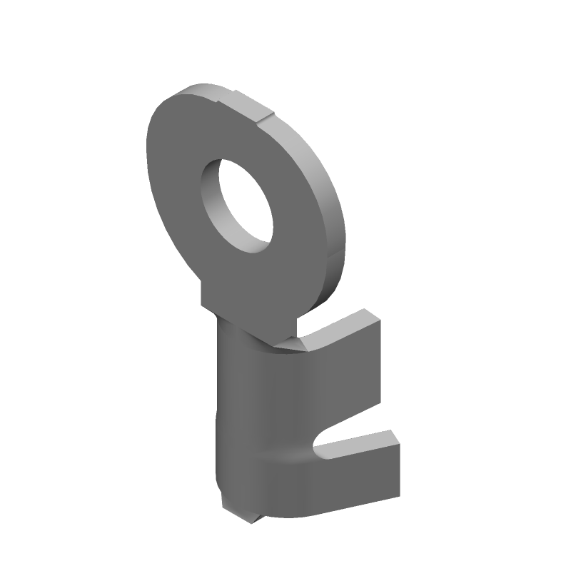 Ring Terminal, 16-20AWG, Brass, Unplated, Crimp, Straight