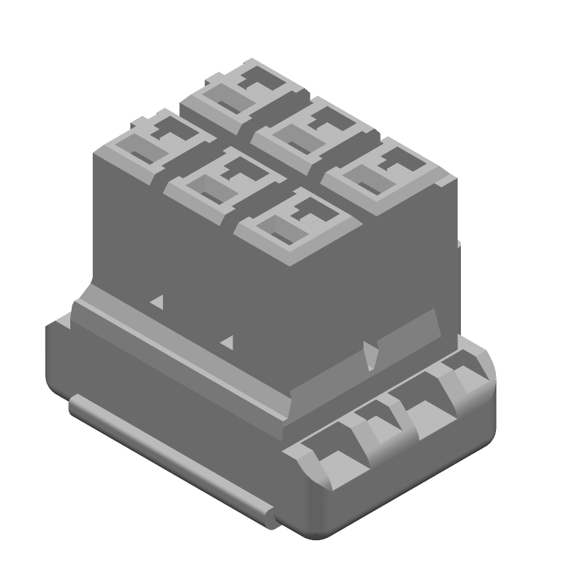 6 Pos 5mm Crimp Wire Housing, 10A, 300V, Yellow