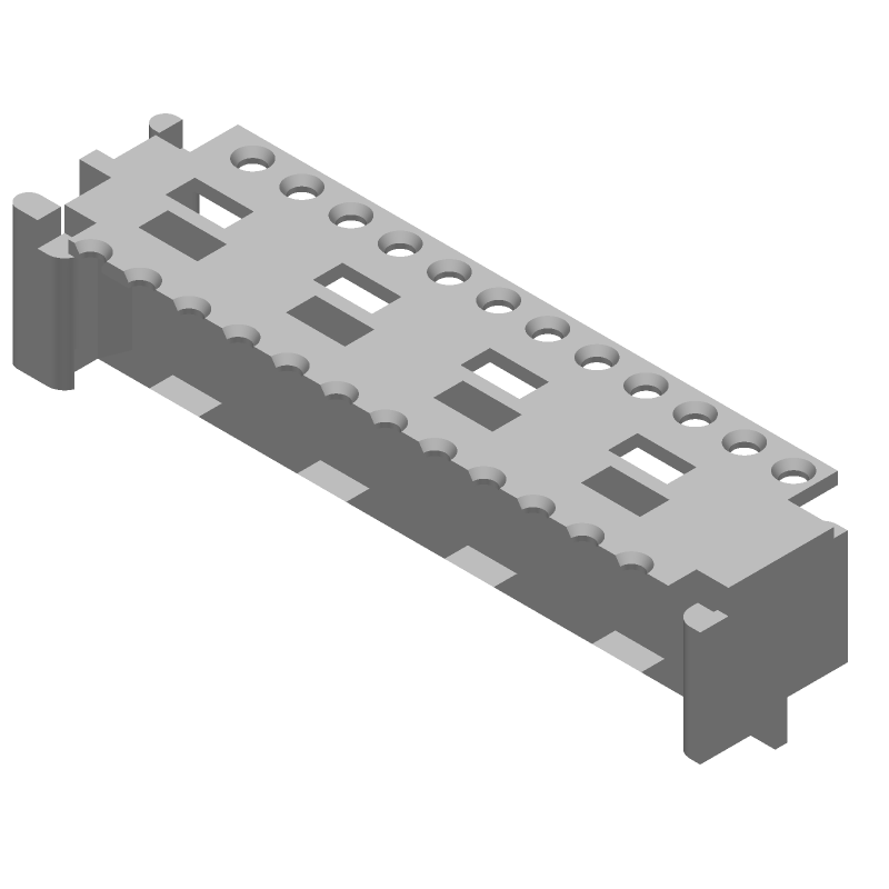 24 Pos 2 Row Wire-to-Board Connector Holder, 3A, 6.65mm H