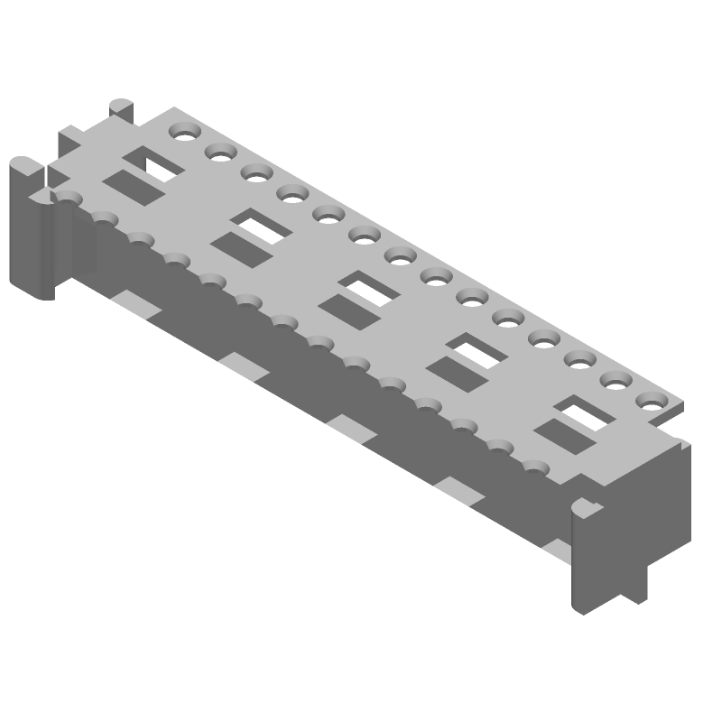 28 Pos 2 Row Wire-to-Board Connector Holder, Beige Nylon