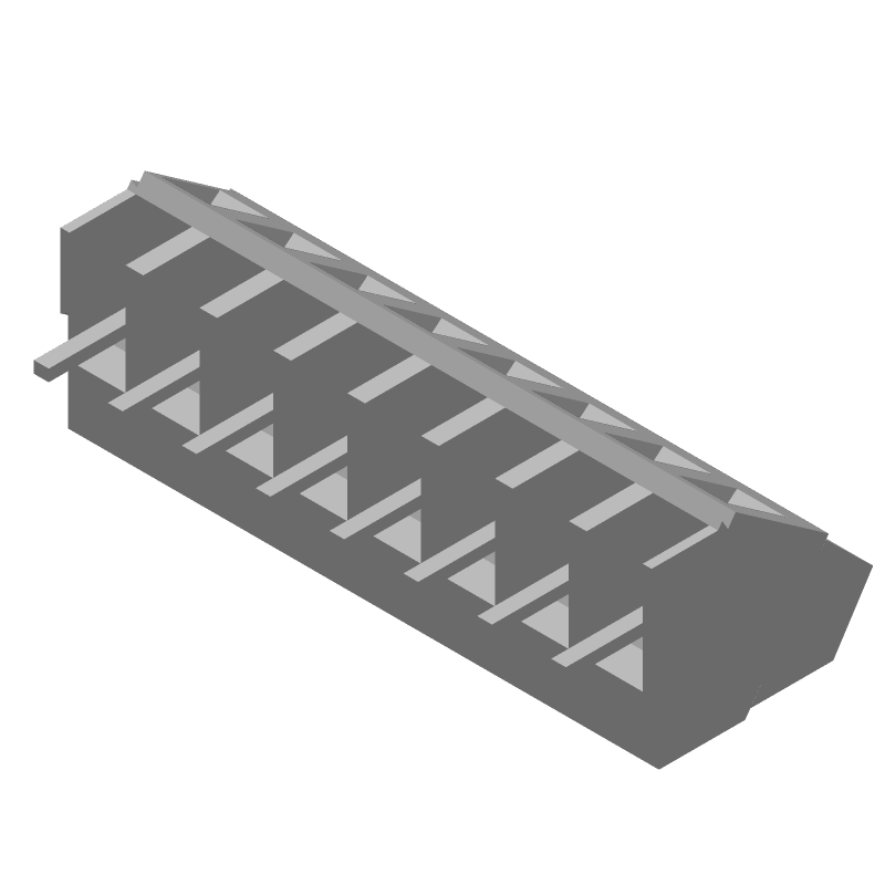 8 Pos 5mm Terminal Block, Solder, 17.5A, 300V, UL94 V-0
