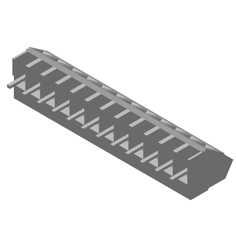 12 Pos 5mm Terminal Block, 17.5A, 300V, Thru-Hole Solder