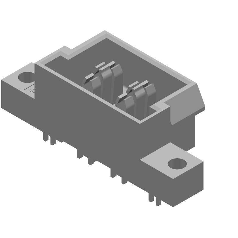 2 Pos Power Connector, 42A, Press-Fit, Thru-Hole, Straight
