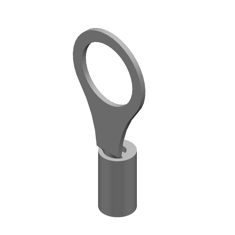 Ring Terminal, 14-16AWG, Copper, Tin, Insulated, 600V