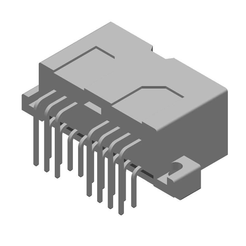 16 Pos 2.5mm Solder RA Header, 2 Rows, Signal, Tin Plated