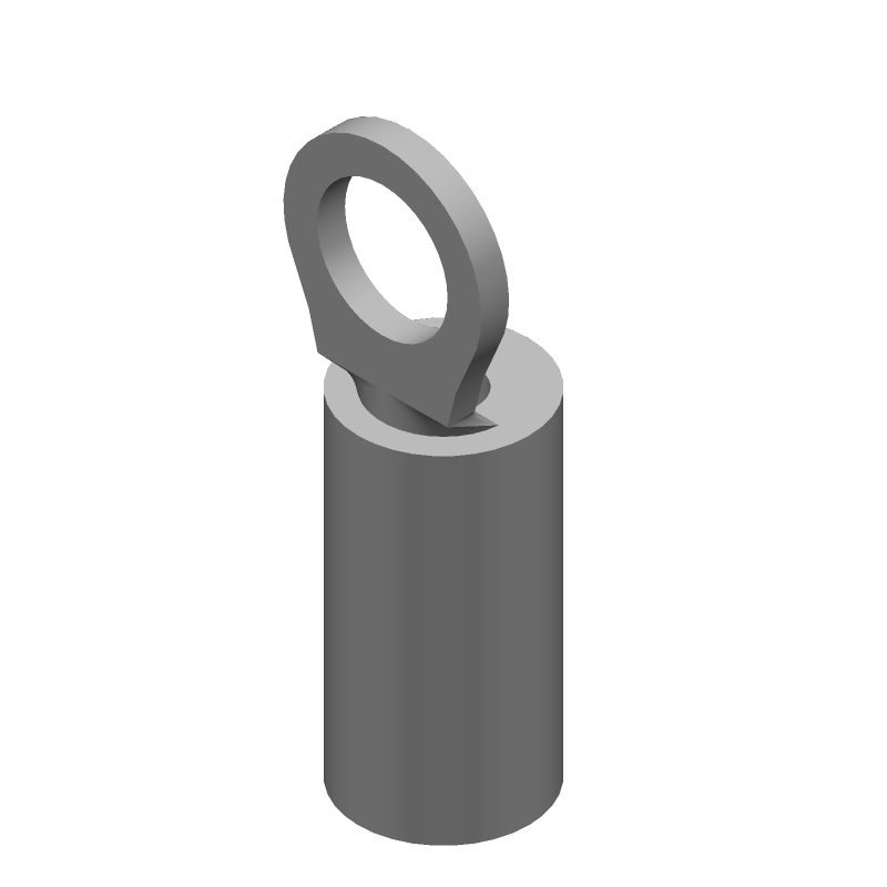 Ring Terminal, 16-22AWG, Copper, Tin, Insulated, 600V