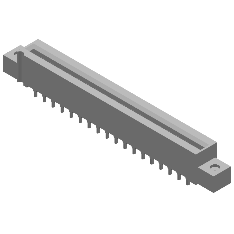Card Edge Connector, 18 Pos, 3.96mm Pitch, Straight, Thru-Hole