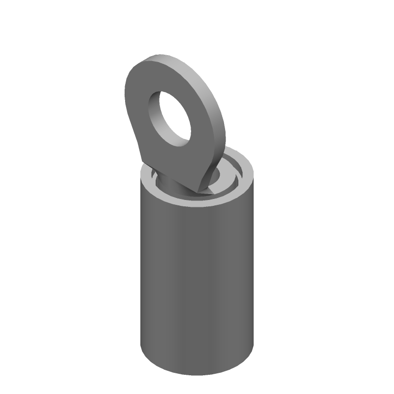 Ring Terminal, 14-16AWG, Copper, Tin, Blue, Insulated, 300V