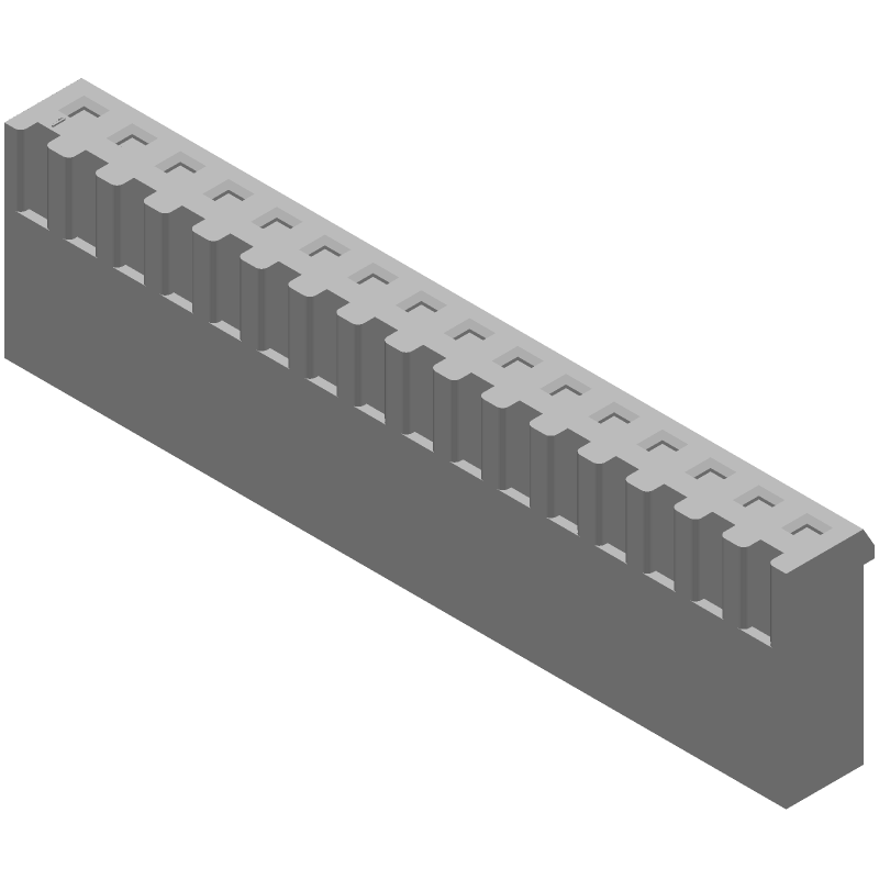 16 Pos 3.96mm Wire Housing, Female Socket, Crimp, 6.5A, 250V