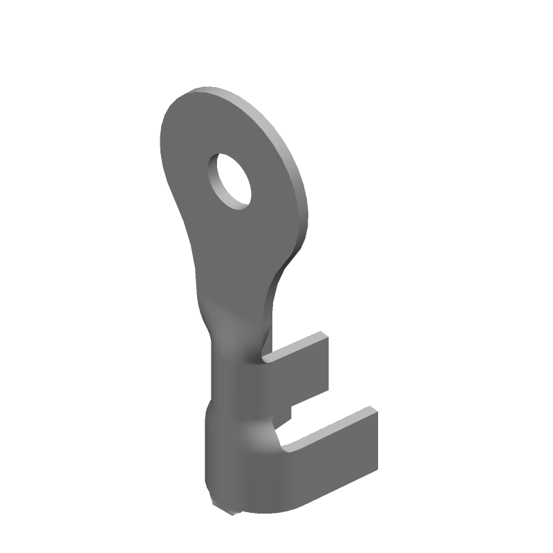 Ring Terminal, 14-18AWG, Brass, Tin Plated, Non-Insulated