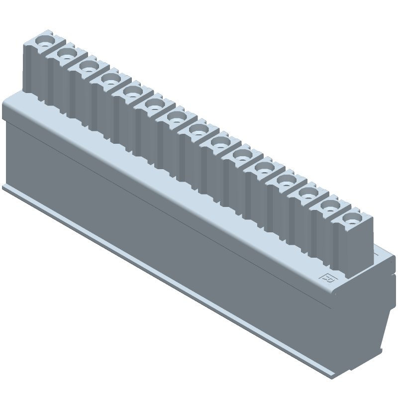 15 Pos 3.5mm Pitch ST Terminal Block, 11A, 300V, Green
