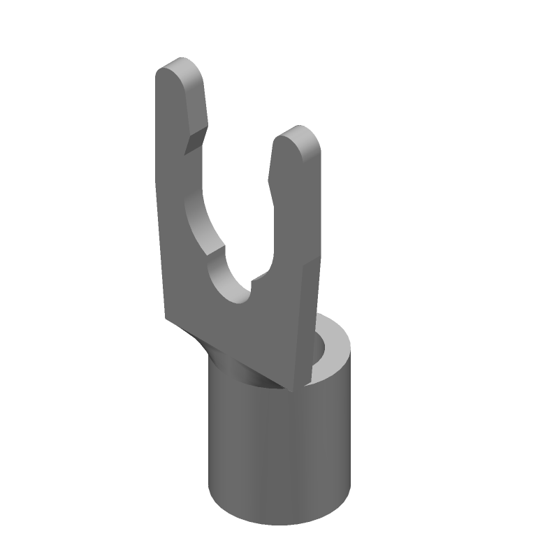 Spring Spade Terminal 10-12AWG Bronze Tin 19.74mm