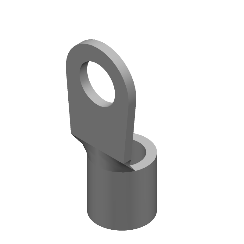 Ring Terminal, Copper, Tin Plated, 6AWG, M6 Stud