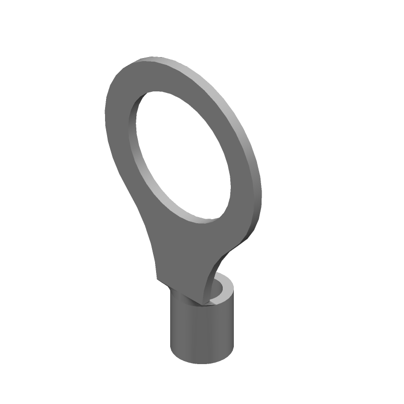 Ring Terminal, 10-12AWG Copper, Tin Plated, Free Hanging