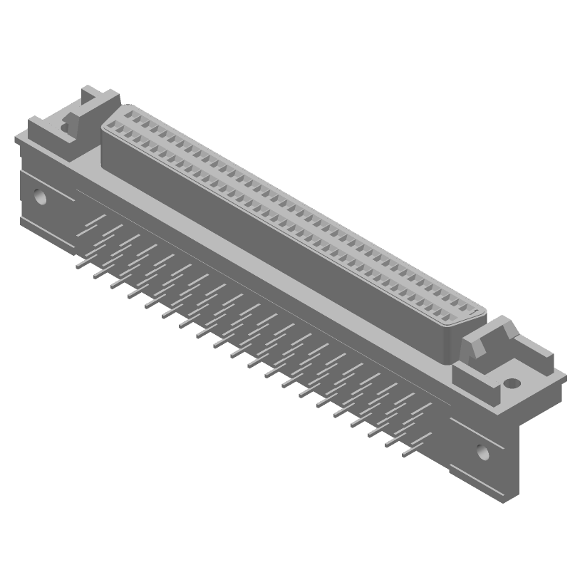 80 Pos D-Sub Connector, Female, Right Angle, Shielded, 1A, 30V
