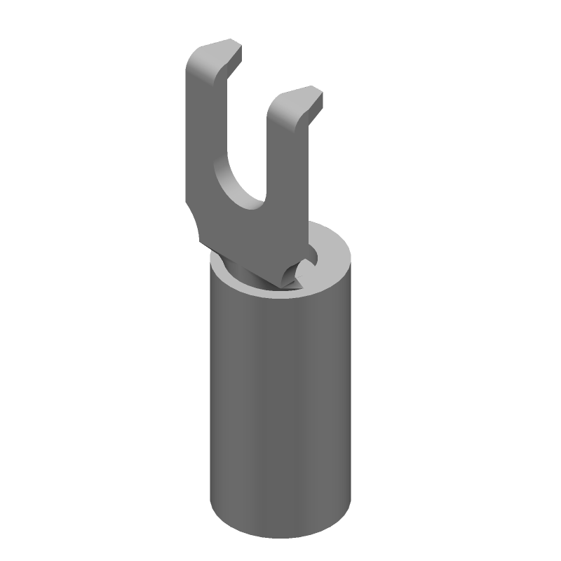 PIDG Spade Terminal, 10-12AWG, Copper/Tin, Yellow, 300V