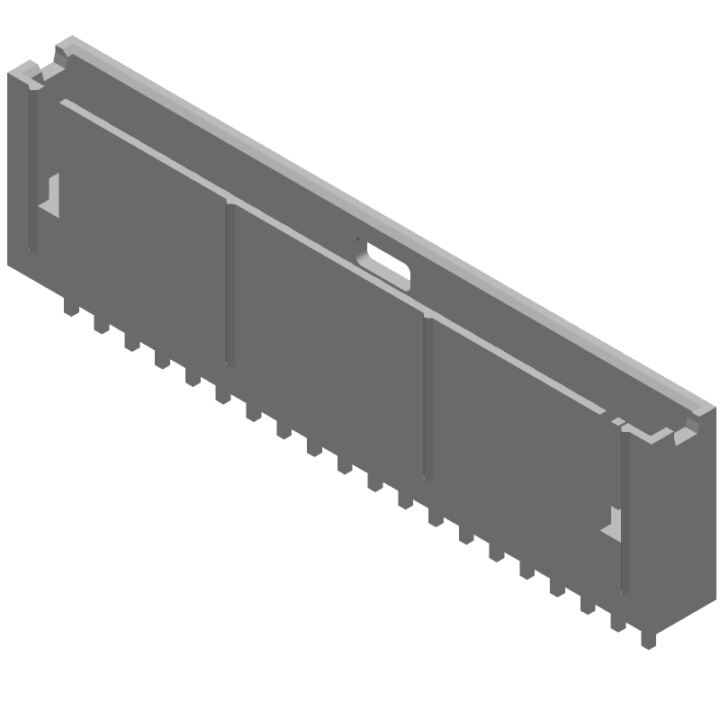 20 Pos 2.54mm Shrouded Header, Male Pin, 3A, Straight, Thru-Hole