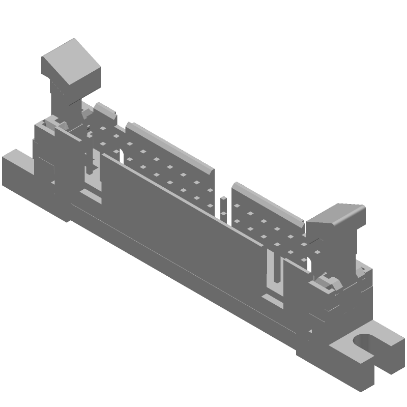 34 Pos 2 Row Right Angle Header, 2.54mm Pitch, IDC, 1A, 250V