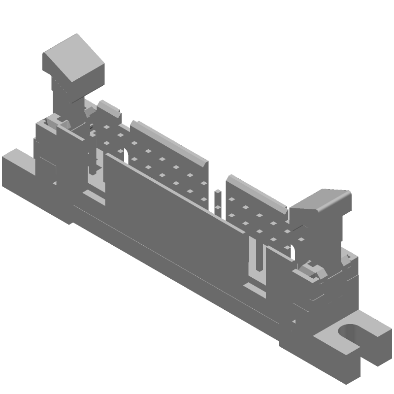 30 Pos 2.54mm RA Shrouded Header, IDC, 1A, UL94 V-0