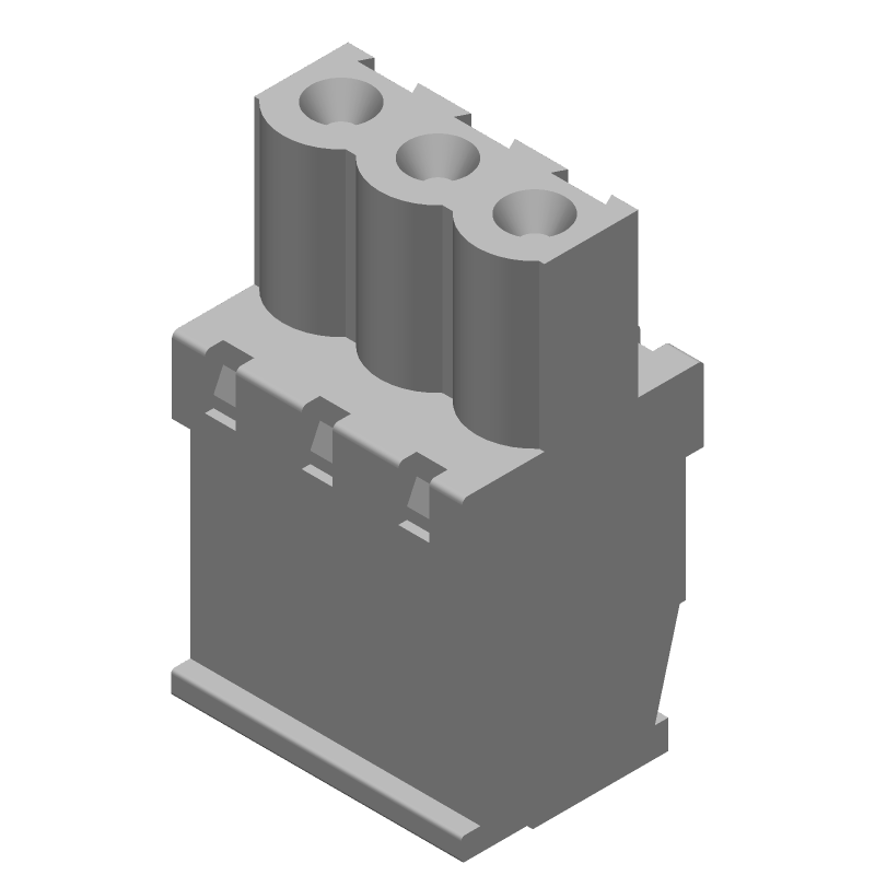 3 Pos Terminal Block, 5mm Pitch, 15A, 300V, Screw, Cable Mount