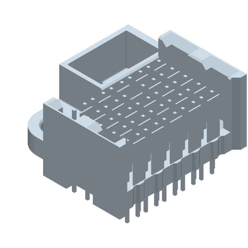 50 Pos 10 Row Backplane Connector, 1.15A, Tin Plated Bronze, Through Hole
