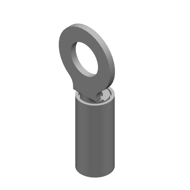 PIDG Ring Terminal, 14-16AWG, Copper, Tin, Insulated, 300V