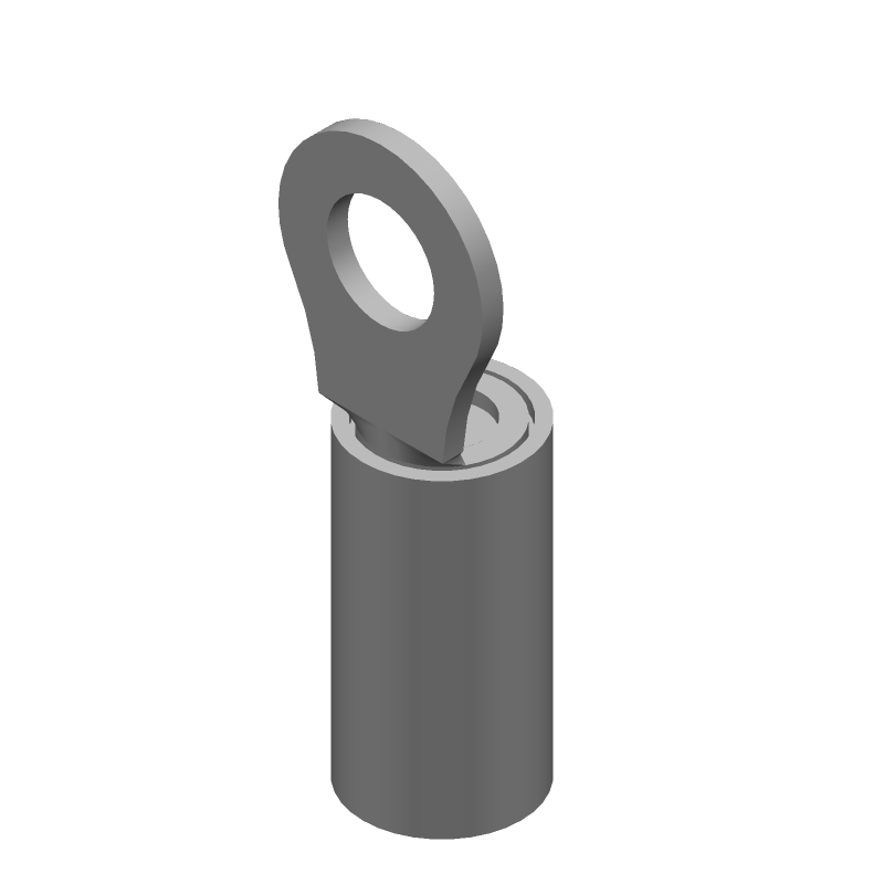 PIDG PTFE Insulated Terminal, 10-12 AWG, Female, Nickel Plated Copper