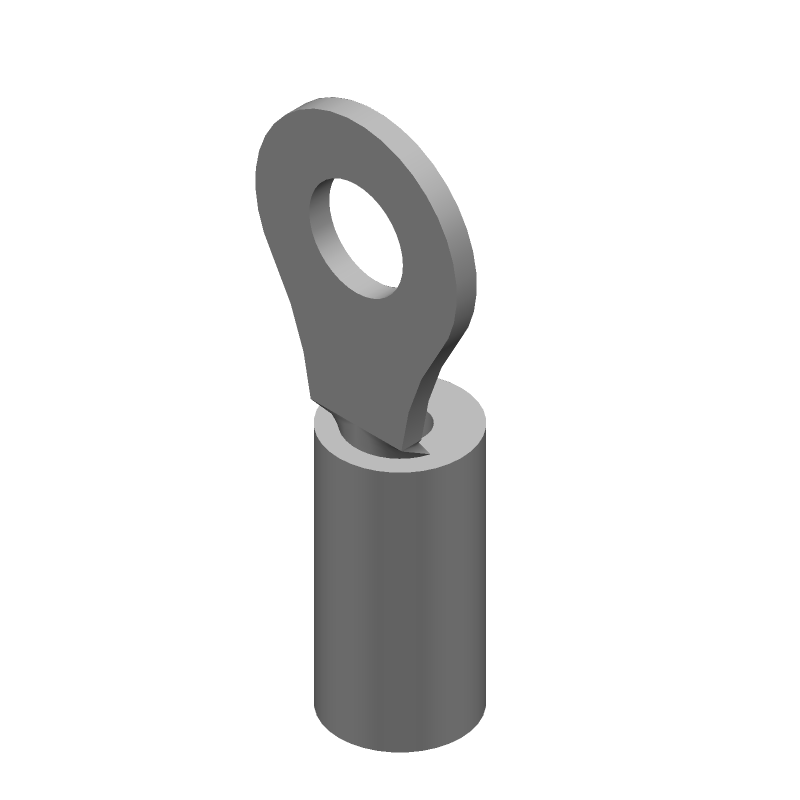 Ring Terminal, 16-22AWG, Copper, Tin, Insulated, 600V