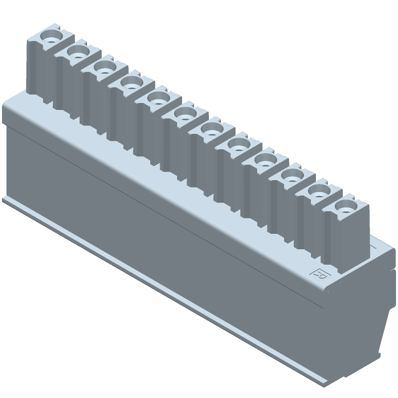 12 Pos Terminal Block, 3.81mm Pitch, 11A, 300V, Screw, Cable Mount