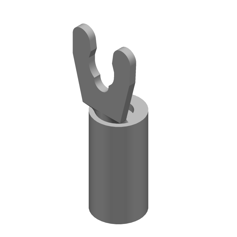 Spring Spade Terminal | 10-12AWG | Brass/Tin | 600V | Insulated