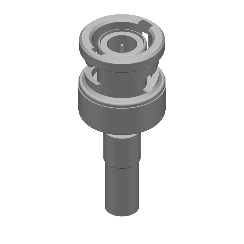 BNC RF Connector, 4GHz, 50 Ohm, Crimp, Straight, Cable Mount, Male