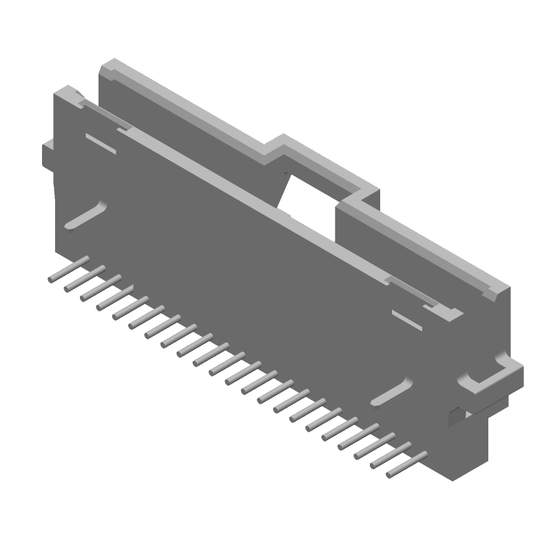 22 Pos 1.27mm RA Shrouded Header, Thru-Hole, 1A, 30V