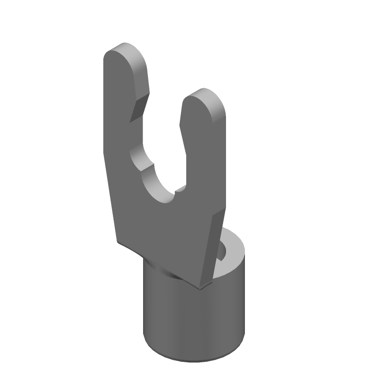 Spring Spade Terminal, 16AWG, Bronze, Tin Plated, 14.63mm