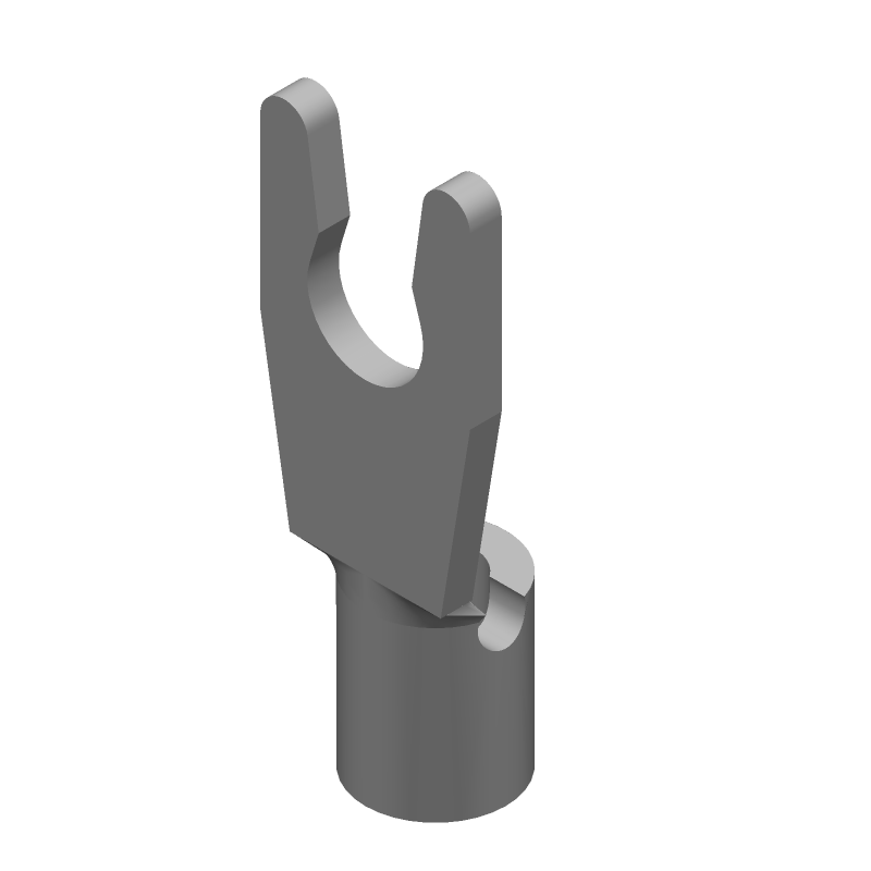 Spring Spade Terminal, 22-16AWG, Bronze, Tin Plated, Straight