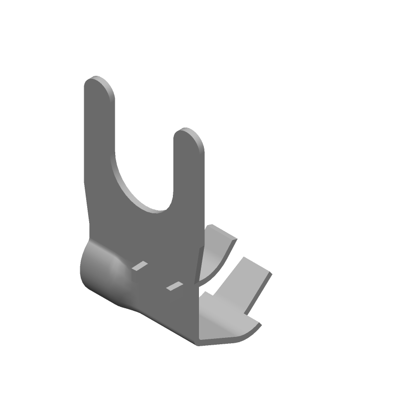 Brass Spade Terminal, 12-18AWG, Tin Plated, Non-Insulated