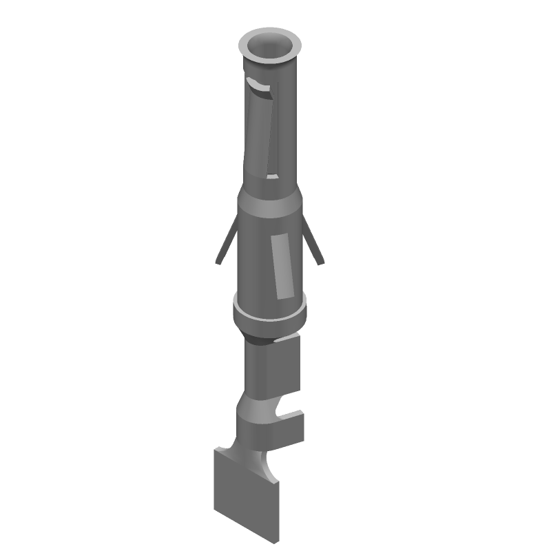 Female Socket Crimp Connector, 13A, 2.03mm Insulation, Signal, Brass/Tin