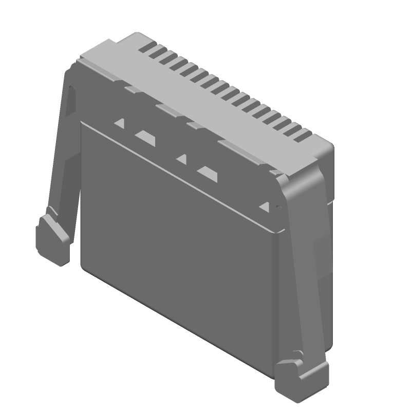 16 Pos Shielded Modular Plug, 1.5A, Gold, Crimp, Flat Cable