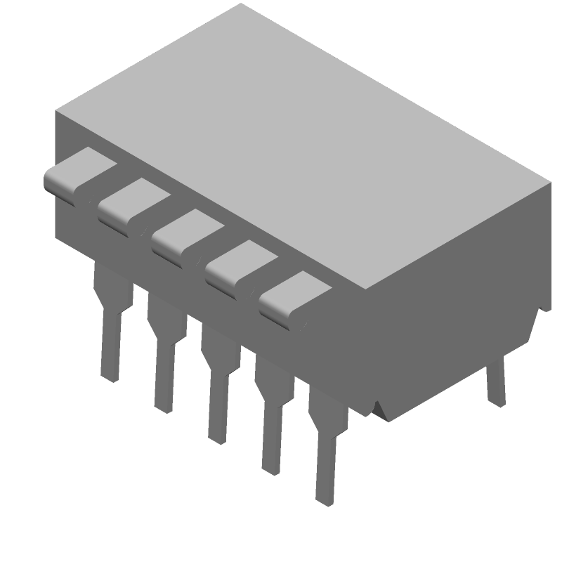 5-Pos Rotary DIP Switch, SPST, Gold Contact, Through Hole