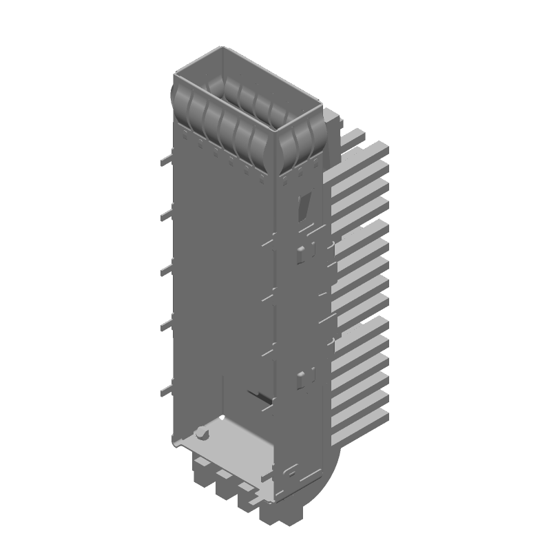 Connector Accessories Cage/Heat Sink Assembly Right Angle Nickel Silver Box/Tray