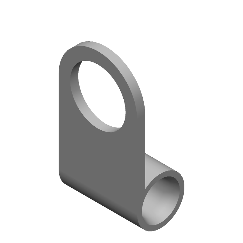 Ring Terminal, Copper, Tin, 10-12AWG, Right Angle