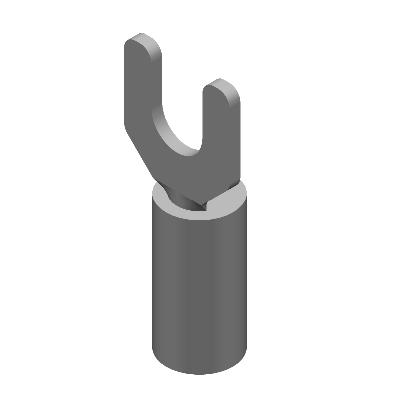 Spade Terminal, 16-22AWG, Copper, Tin, Insulated, Female, 600V