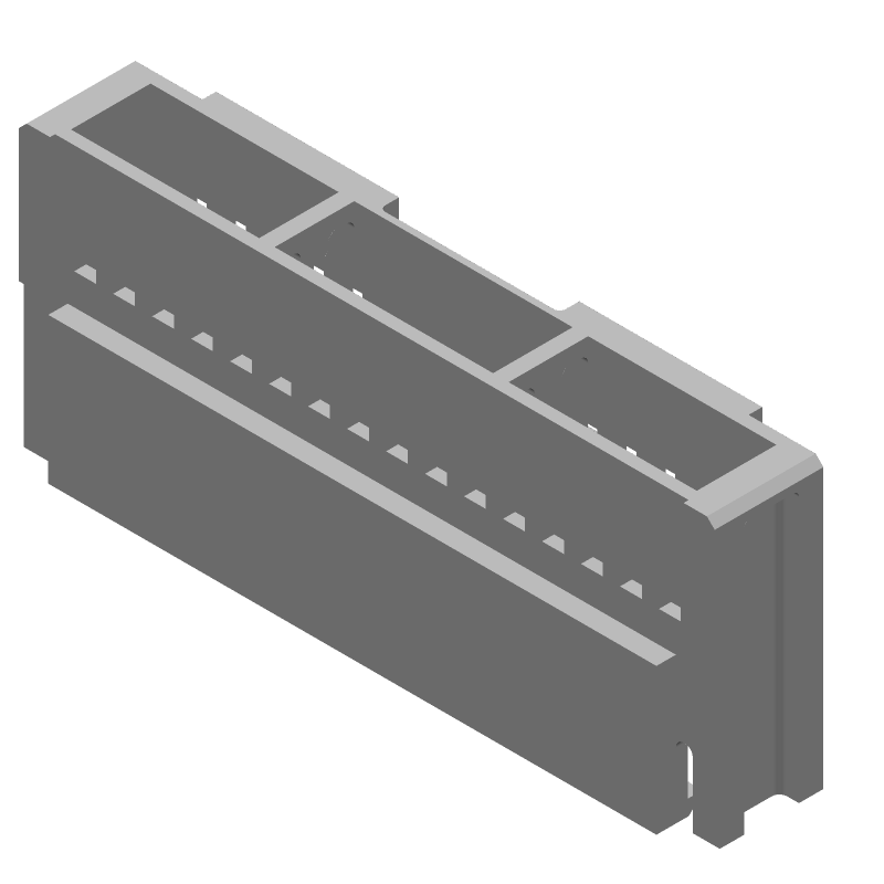 32 Pos Black Connector Shroud, 2.54mm Pitch, 600V